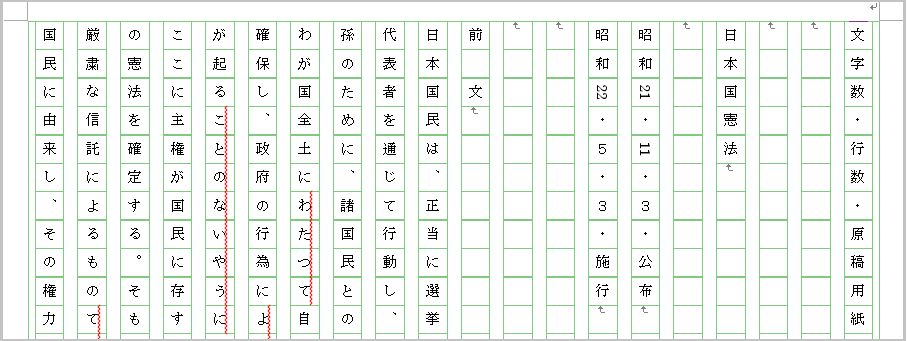 Word 2013 文字数 行数 原稿用紙の設定